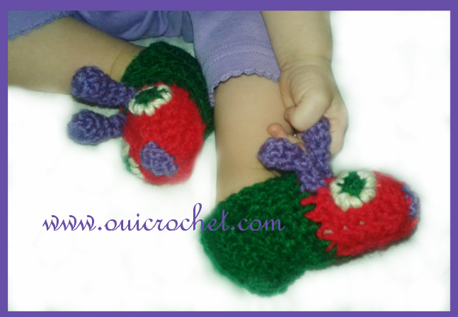 Caterpillar Slippers Crochet Pattern