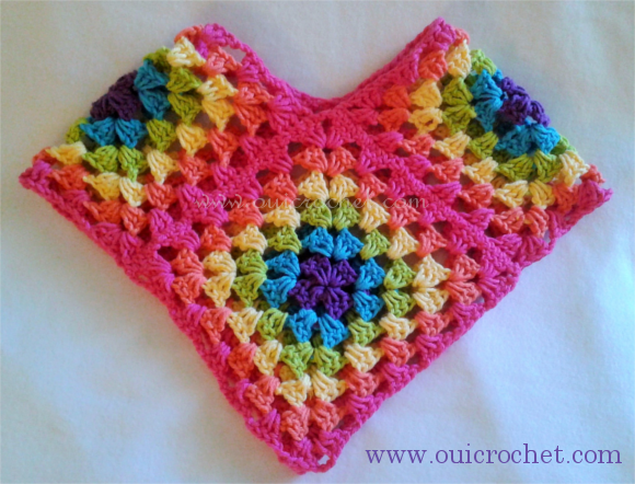 Crochet Granny Square Poncho