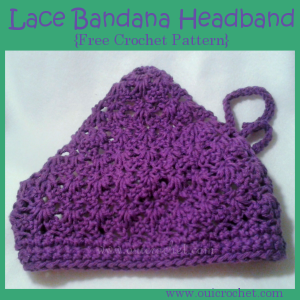 Lace Bandana Headband {Free Crochet Pattern} - Oui Crochet