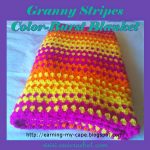 Granny Stripes Color Burst Blanket PNG