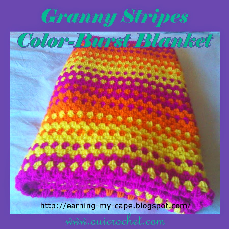 Granny Stripes Color Burst Blanket PNG