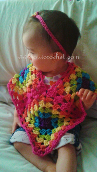 How to Crochet Granny Square Poncho Free Pattern