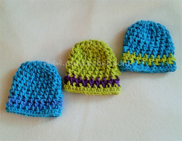 How to Crochet Preemie Hat 1