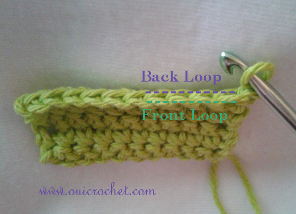 How to Crochet in the Front or Back Loop 1