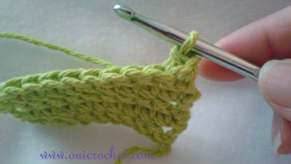 How to Crochet in the Front or Back Loop 3