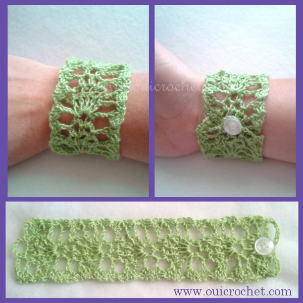 Lace Cuff Bracelet Crochet Pattern