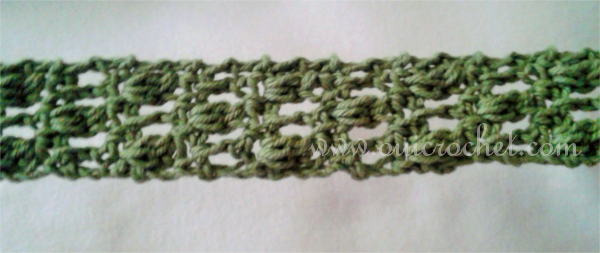 Offset Cluster Tie Headband Crochet Pattern