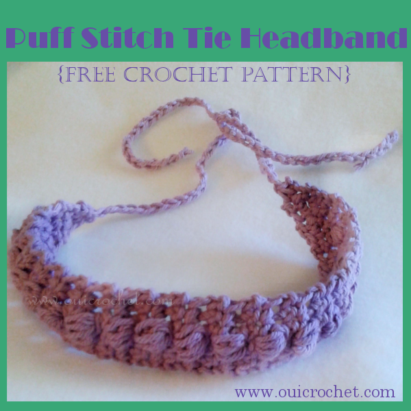 Puff Stitch Tie Headband