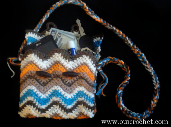 Southwest Chevron Hip Purse