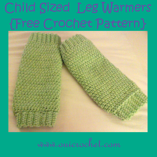 Child Sized Leg Warmers {Free Crochet Pattern} - Oui Crochet